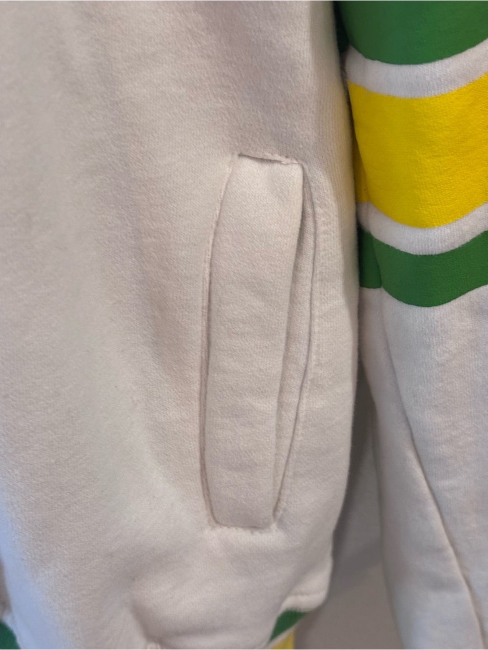 Tampa Bay Rowdies Lace up Hoodie, Men’s XL, white green & yellow - Picture 13 of 15